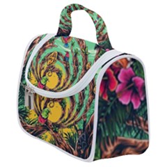 Monkey Tiger Bird Parrot Forest Jungle Style Satchel Handbag by Grandong