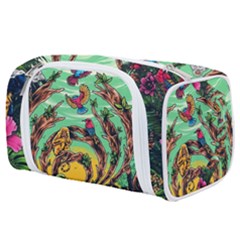 Monkey Tiger Bird Parrot Forest Jungle Style Toiletries Pouch by Grandong