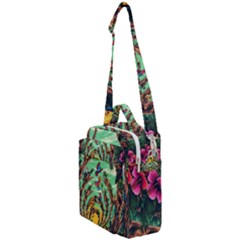 Monkey Tiger Bird Parrot Forest Jungle Style Crossbody Day Bag by Grandong