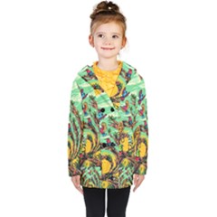 Monkey Tiger Bird Parrot Forest Jungle Style Kids  Double Breasted Button Coat by Grandong