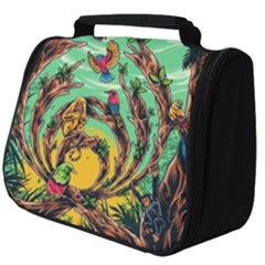 Monkey Tiger Bird Parrot Forest Jungle Style Full Print Travel Pouch (big) by Grandong