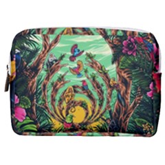Monkey Tiger Bird Parrot Forest Jungle Style Make Up Pouch (medium) by Grandong