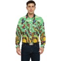 Monkey Tiger Bird Parrot Forest Jungle Style Men s Long Sleeve Pocket Shirt  View1