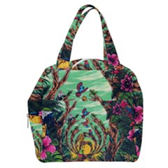 Monkey Tiger Bird Parrot Forest Jungle Style Boxy Hand Bag by Grandong