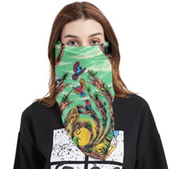 Monkey Tiger Bird Parrot Forest Jungle Style Face Covering Bandana (triangle) by Grandong