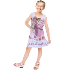 Women With Flowers Kids  Tunic Dress by fashiontrends
