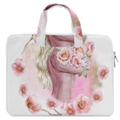 Women With Flower Macbook Pro 13  Double Pocket Laptop Bag by fashiontrends