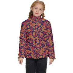 Kaleidoscope Dreams  Kids  Puffer Bubble Jacket Coat by dflcprintsclothing