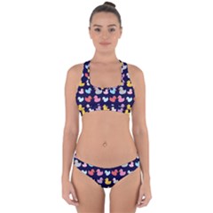 Micro Duck Pattern Cross Back Hipster Bikini Set by InPlainSightStyle