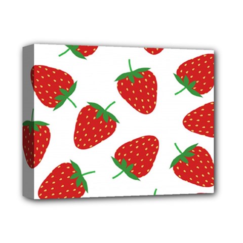 Seamless Pattern Fresh Strawberry Deluxe Canvas 14  X 11  (stretched)