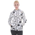 Dog Pattern Women s Hooded Pullover