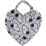 Dog Pattern Giant Heart Shaped Tote