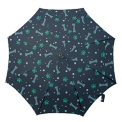 Bons Foot Prints Pattern Background Hook Handle Umbrellas (small)