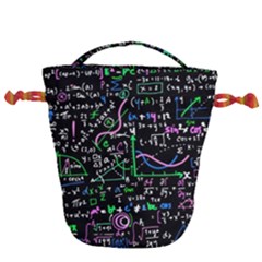 Math Linear Mathematics Education Circle Background Drawstring Bucket Bag by Bangk1t