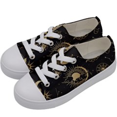 Asian Seamless Pattern With Clouds Moon Sun Stars Vector Collection Oriental Chinese Japanese Korean Kids  Low Top Canvas Sneakers by Bangk1t