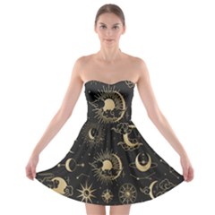Asian-set With Clouds Moon-sun Stars Vector Collection Oriental Chinese Japanese Korean Style Strapless Bra Top Dress by Bangk1t