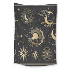 Asian-set With Clouds Moon-sun Stars Vector Collection Oriental Chinese Japanese Korean Style Large Tapestry