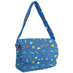 Space Rocket Solar System Pattern Courier Bag