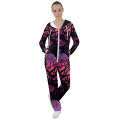 Trees Silhouette Sky Clouds Sunset Women s Tracksuit by Bangk1t