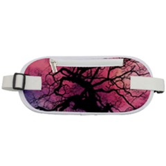 Trees Silhouette Sky Clouds Sunset Rounded Waist Pouch by Bangk1t