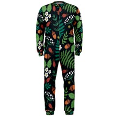 Pattern Forest Leaf Fruits Flowers Motif Onepiece Jumpsuit (men) by Amaryn4rt