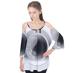 Washing Machines Home Electronic Flutter Sleeve Tee 