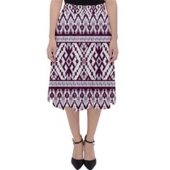 Illustration Ukrainian Folk Seamless Pattern Ornament Classic Midi Skirt