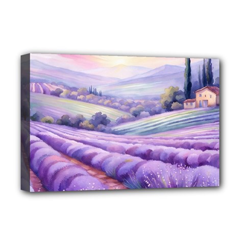 Lavender Flower Tree Deluxe Canvas 18  X 12  (stretched) by Ravend
