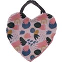 hand drawn abstract polka 5 Giant Heart Shaped Tote View2