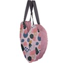 hand drawn abstract polka 5 Giant Heart Shaped Tote View3