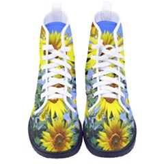 Sunflower Gift Men s High-top Canvas Sneakers by artworkshop
