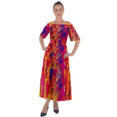 Various Colors Shoulder Straps Boho Maxi Dress 