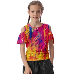 Various Colors Kids  Butterfly Cutout Tee