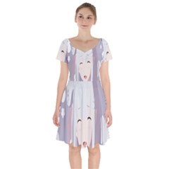 Emilia Rezero Short Sleeve Bardot Dress by artworkshop