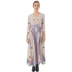 Emilia Rezero Button Up Boho Maxi Dress by artworkshop
