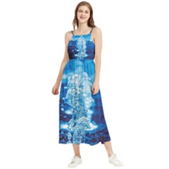 Water Blue Wallpaper Boho Sleeveless Summer Dress by artworkshop