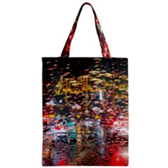 Water Droplets Zipper Classic Tote Bag by artworkshop