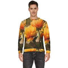 Yellow Butterfly Flower Men s Fleece Sweatshirt