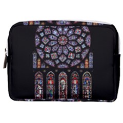 Chartres Cathedral Notre Dame De Paris Stained Glass Make Up Pouch (medium) by Grandong