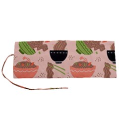 Japanese Street Food Soba Noodle In Bowl Pattern Roll Up Canvas Pencil Holder (s) by Grandong