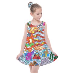 Supersonic Mermaid Chaser Kids  Summer Dress by chellerayartisans