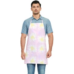Mazipoodles Bold Daisies Pink Kitchen Apron by Mazipoodles