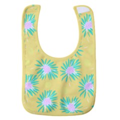 Mazipoodles Bold Daises Yellow Baby Bib by Mazipoodles