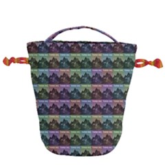 Inspirational Think Big Concept Pattern Drawstring Bucket Bag by dflcprintsclothing