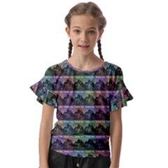 Inspirational Think Big Concept Pattern Kids  Cut Out Flutter Sleeves by dflcprintsclothing