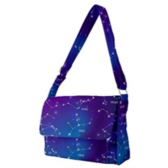 Realistic Night Sky With Constellations Full Print Messenger Bag (m) by Cowasu