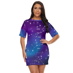 Realistic Night Sky With Constellations Just Threw It On Dress by Cowasu