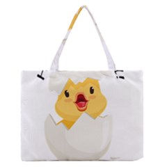 Cute Chick Zipper Medium Tote Bag by RuuGallery10