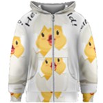 Cute Chick Kids  Zipper Hoodie Without Drawstring