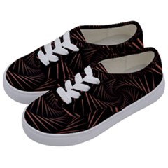 Wave Curve Abstract Art Backdrop Kids  Classic Low Top Sneakers